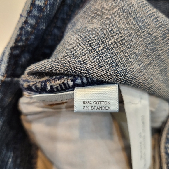 ANN TAYLOR LOFT Y2K  STRETCH JEAN SKIRT WITH RUFFLE SIZE 8 - Picture 7 of 7